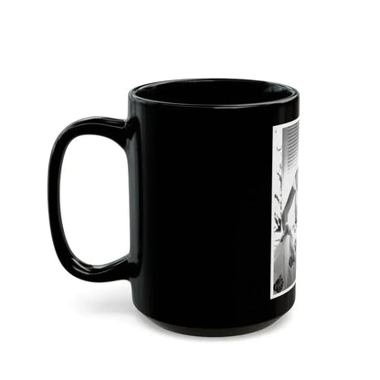 Dorothy Malone #244 - 8x10 Vintage B&W Knee to Head Glamour Dress Photo from late 50's (Vintage Female Icon) Black Coffee Mug - Go Mug Yourself