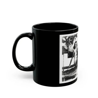 Dorothy Malone #245 - 8x10 B&W Full Body Early or Mid 50's 1-Piece Cheesecake Swimsuit Photo (Vintage Female Icon) Black Coffee Mug - Go Mug Yourself