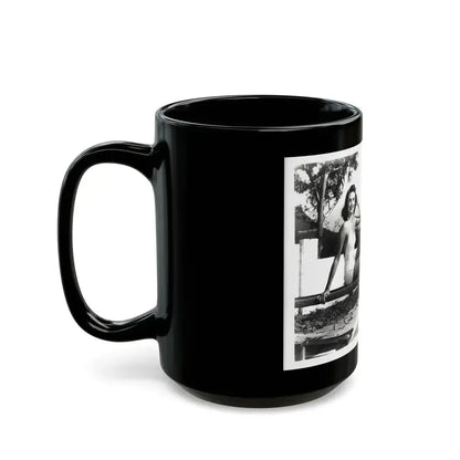 Dorothy Malone #245 - 8x10 B&W Full Body Early or Mid 50's 1-Piece Cheesecake Swimsuit Photo (Vintage Female Icon) Black Coffee Mug - Go Mug Yourself
