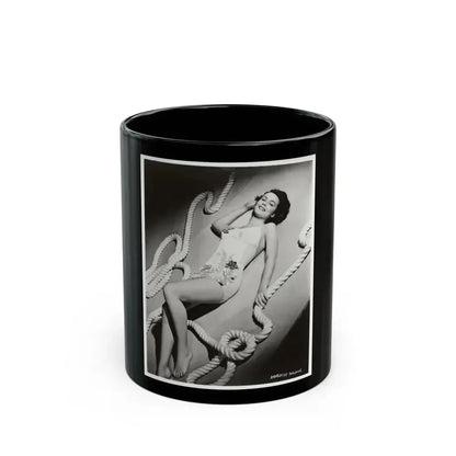 Dorothy Malone #246 - 8x10 Vintage B&W Full Body Early or Mid 50's 1-Piece Cheesecake Swimsuit Photo (Vintage Female Icon) Black Coffee Mug 11oz - Go Mug Yourself