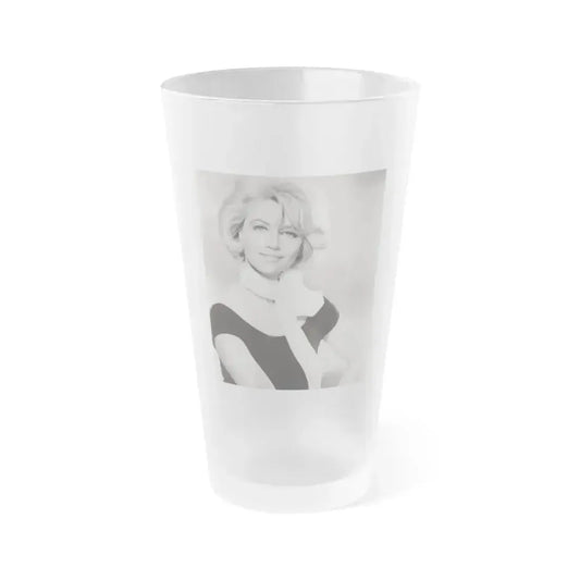 Dorothy Malone #27 (Vintage Female Icon) Frosted Pint Glass 16oz 16oz Frosted - Go Mug Yourself