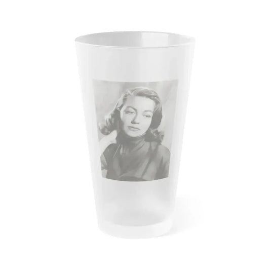 Dorothy Malone #32 (Vintage Female Icon) Frosted Pint Glass 16oz 16oz Frosted - Go Mug Yourself