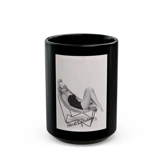 Dorothy Malone #53 (Vintage Female Icon) Black Coffee Mug 15oz - Go Mug Yourself