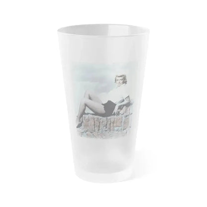 Dorothy Malone #57 (Vintage Female Icon) Frosted Pint Glass 16oz 16oz Frosted - Go Mug Yourself
