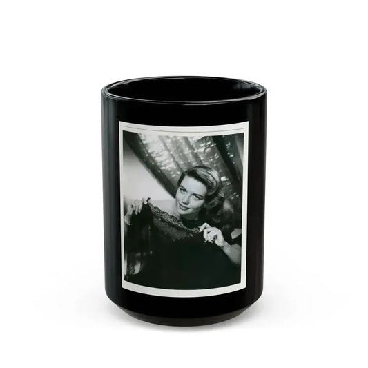 Dorothy Malone #59 (Vintage Female Icon) Black Coffee Mug 15oz - Go Mug Yourself