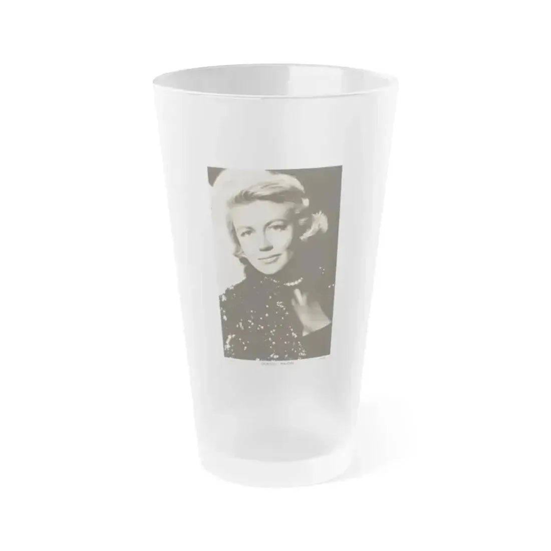 Dorothy Malone #89 (Vintage Female Icon) Frosted Pint Glass 16oz 16oz Frosted - Go Mug Yourself