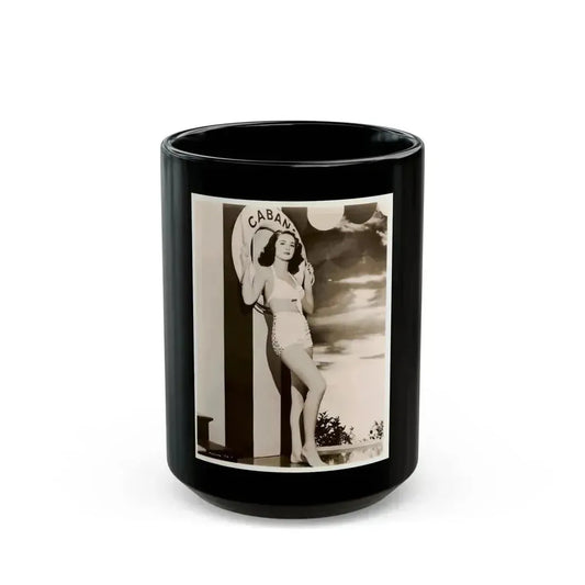 Dorothy Malone #90 1 (Vintage Female Icon) Black Coffee Mug 15oz - Go Mug Yourself