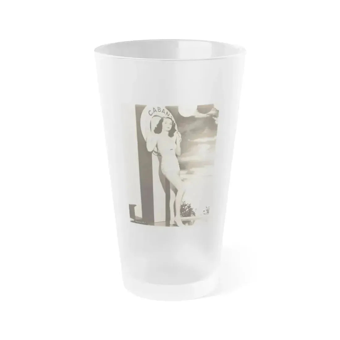 Dorothy Malone #90 1 (Vintage Female Icon) Frosted Pint Glass 16oz 16oz Frosted - Go Mug Yourself