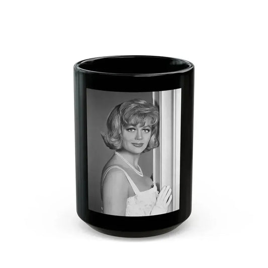 Dorothy Malone #91 1 (Vintage Female Icon) Black Coffee Mug 15oz - Go Mug Yourself