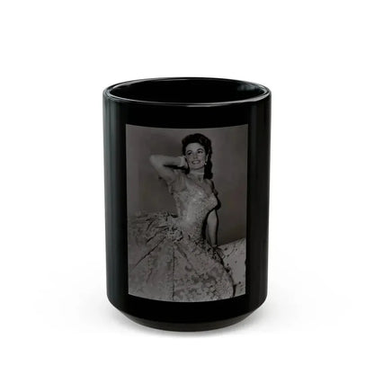 Dorothy Malone #99 (Vintage Female Icon) Black Coffee Mug 15oz - Go Mug Yourself