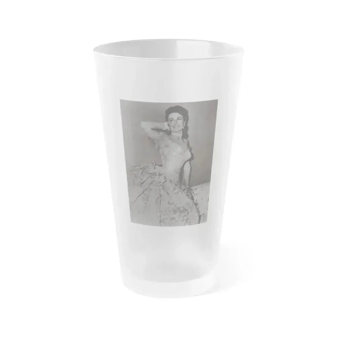 Dorothy Malone #99 (Vintage Female Icon) Frosted Pint Glass 16oz 16oz Frosted - Go Mug Yourself