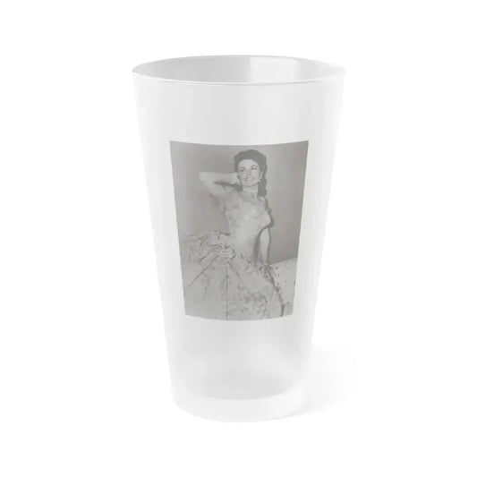 Dorothy Malone #99 (Vintage Female Icon) Frosted Pint Glass 16oz 16oz Frosted - Go Mug Yourself