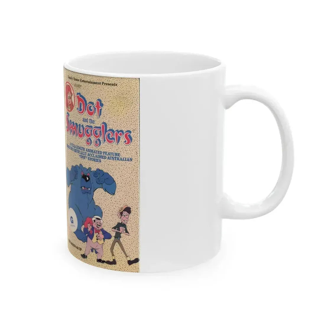 DOT AND THE SMUGGLERS (VHS COVER) - White Coffee Mug - Go Mug Yourself