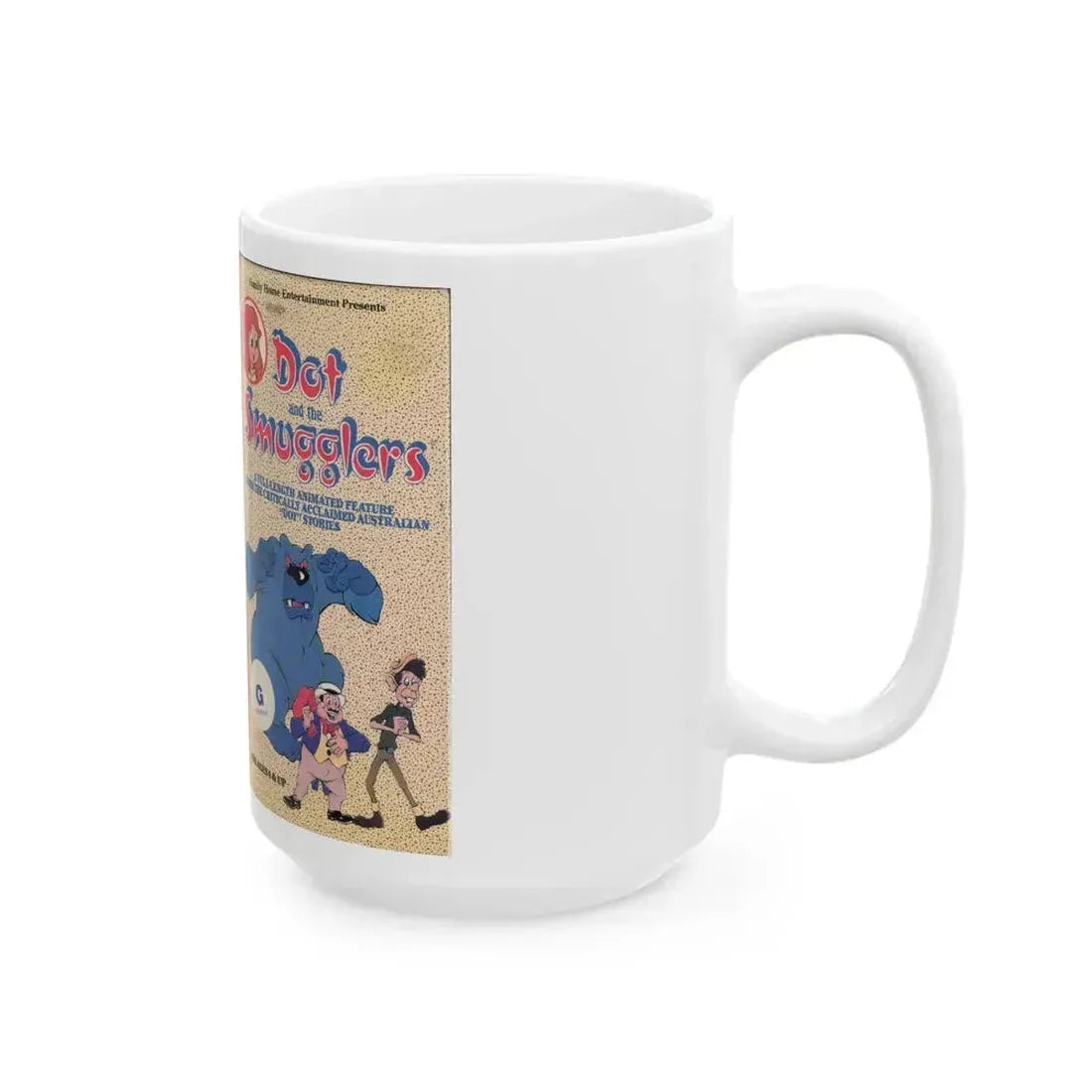 DOT AND THE SMUGGLERS (VHS COVER) - White Coffee Mug - Go Mug Yourself