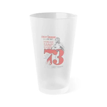 DOUBLE AGENT 1973 Movie Poster - Frosted Pint Glass 16oz Default Title - Go Mug Yourself