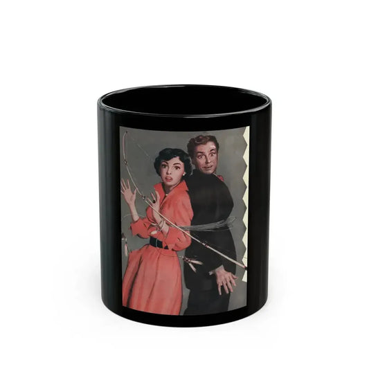 Double Catch, Today's Woman magazine, January 1951 - Black Coffee Mug 11oz - Go Mug Yourself