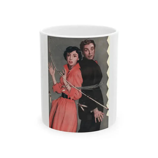 Double Catch, Today's Woman magazine, January 1951 - White Coffee Mug 11oz - Go Mug Yourself