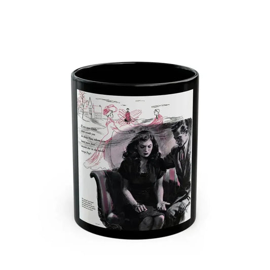 Double Engagement, Woman's Day, January 1947 - Black Coffee Mug 11oz - Go Mug Yourself