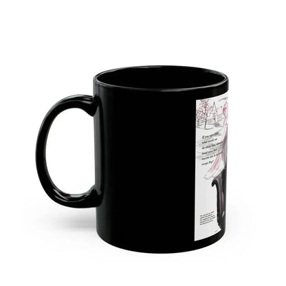 Double Engagement, Woman's Day, January 1947 - Black Coffee Mug - Go Mug Yourself