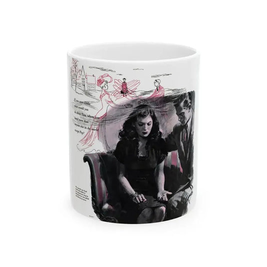 Double Engagement, Woman's Day, January 1947 - White Coffee Mug 11oz - Go Mug Yourself
