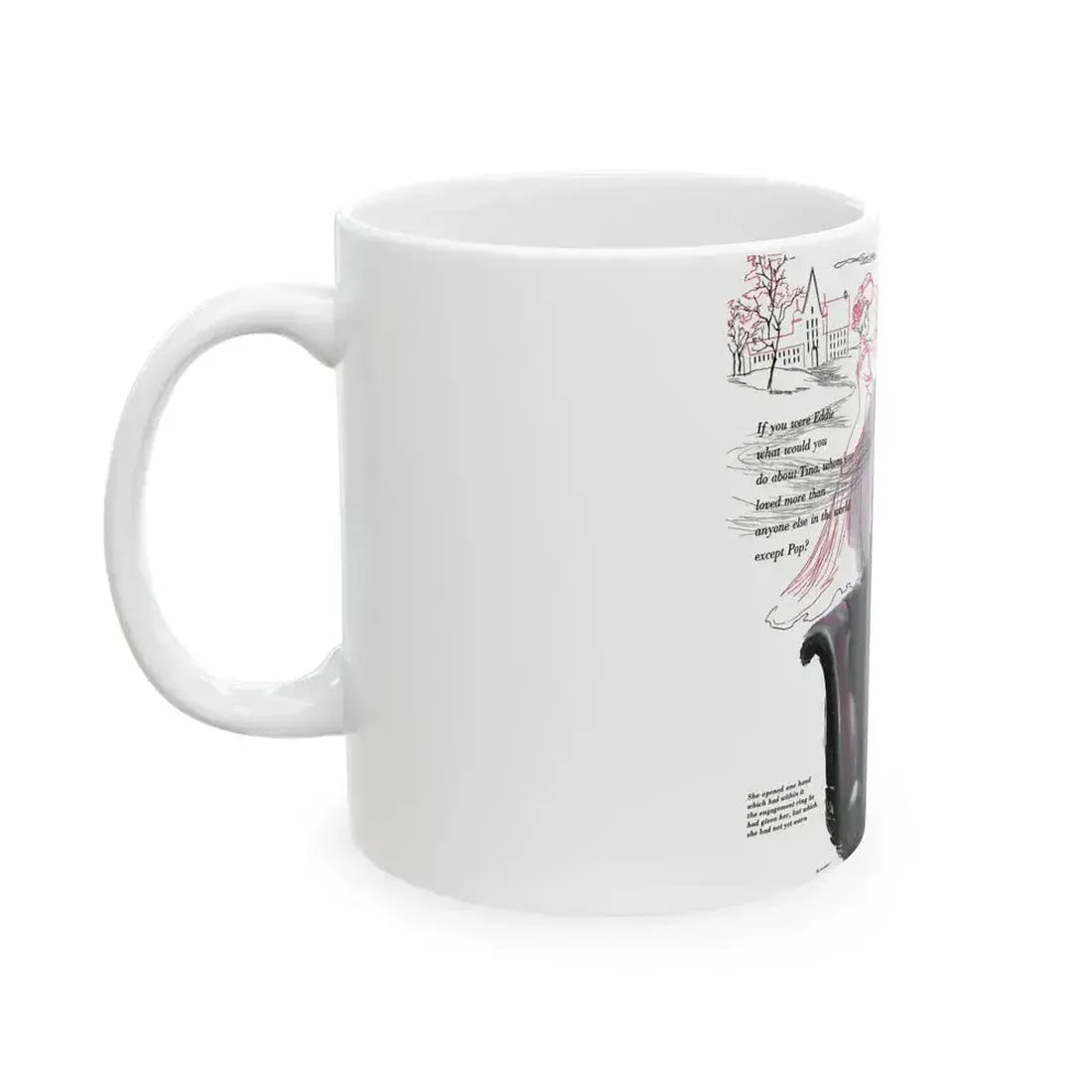 Double Engagement, Woman's Day, January 1947 - White Coffee Mug - Go Mug Yourself