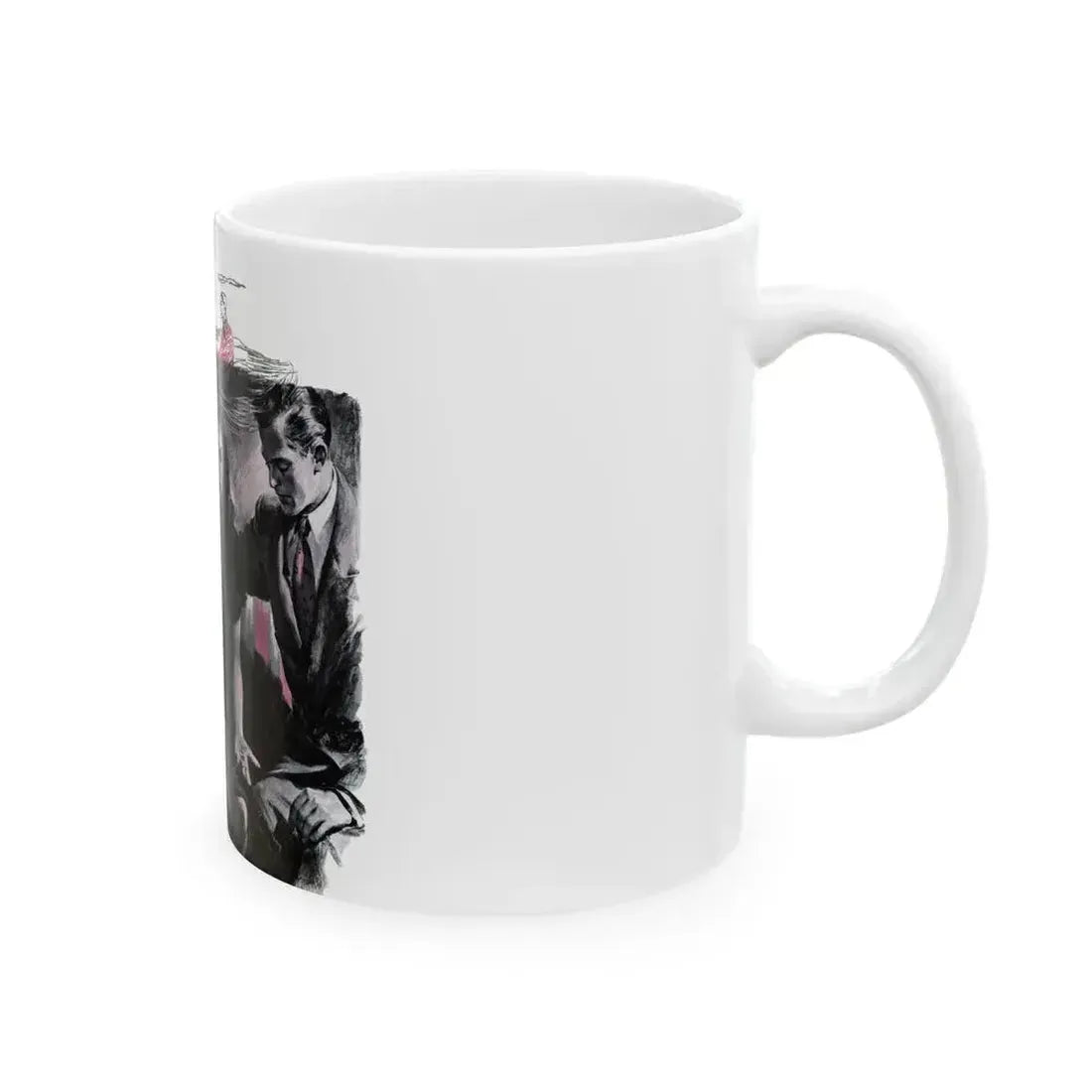 Double Engagement, Woman's Day, January 1947 - White Coffee Mug - Go Mug Yourself