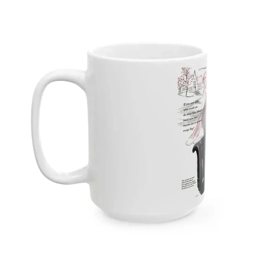 Double Engagement, Woman's Day, January 1947 - White Coffee Mug - Go Mug Yourself