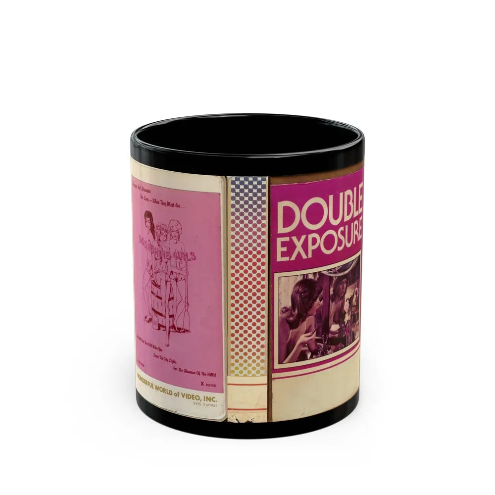 DOUBLE EXPOSURE AND MOONSHINE GIRLS (VHS COVER) - Black Coffee Mug-11oz-Go Mug Yourself