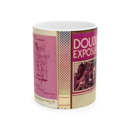 DOUBLE EXPOSURE AND MOONSHINE GIRLS (VHS COVER) - White Coffee Mug 11oz - Go Mug Yourself