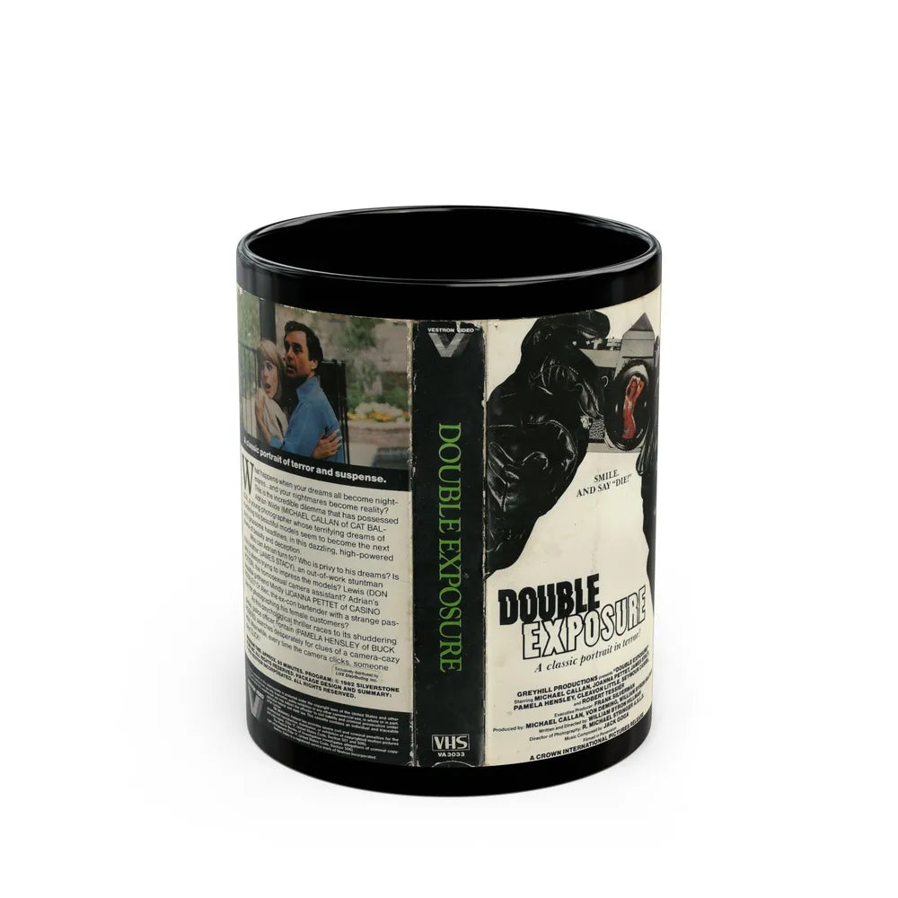 DOUBLE EXPOSURE (VHS COVER) - Black Coffee Mug-11oz-Go Mug Yourself