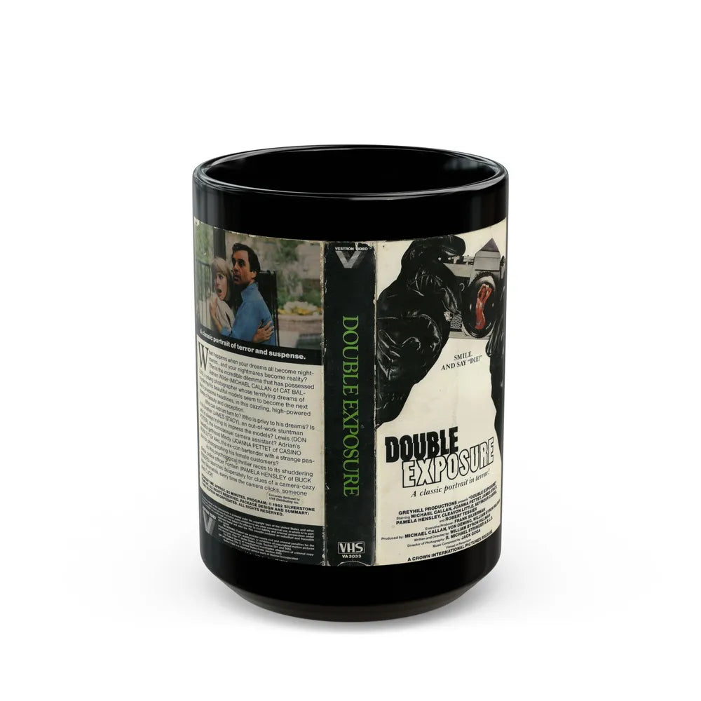 DOUBLE EXPOSURE (VHS COVER) - Black Coffee Mug-15oz-Go Mug Yourself