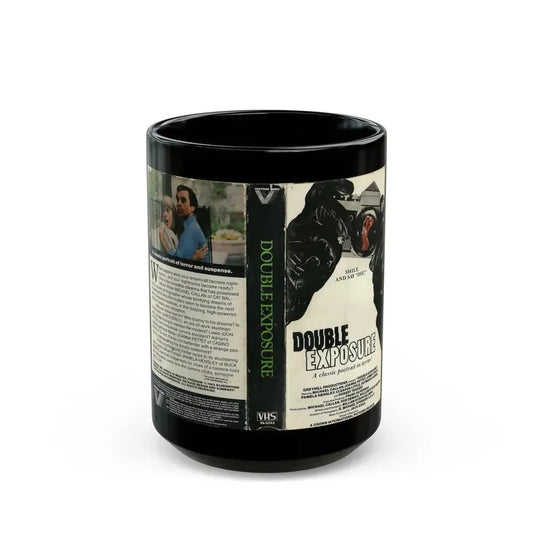 DOUBLE EXPOSURE (VHS COVER) - Black Coffee Mug 15oz - Go Mug Yourself