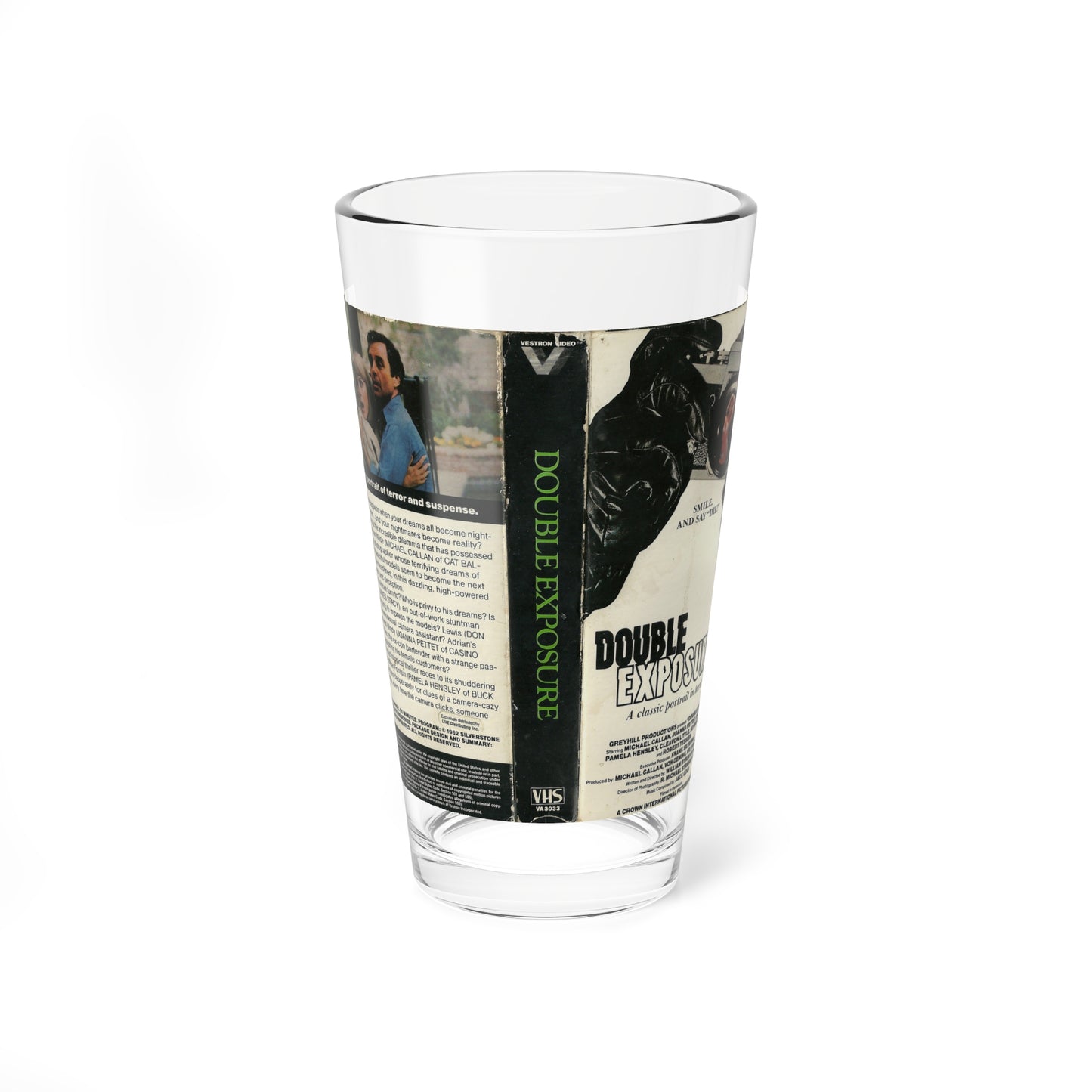 DOUBLE EXPOSURE (VHS COVER) Pint Glass 16oz-16oz-Go Mug Yourself