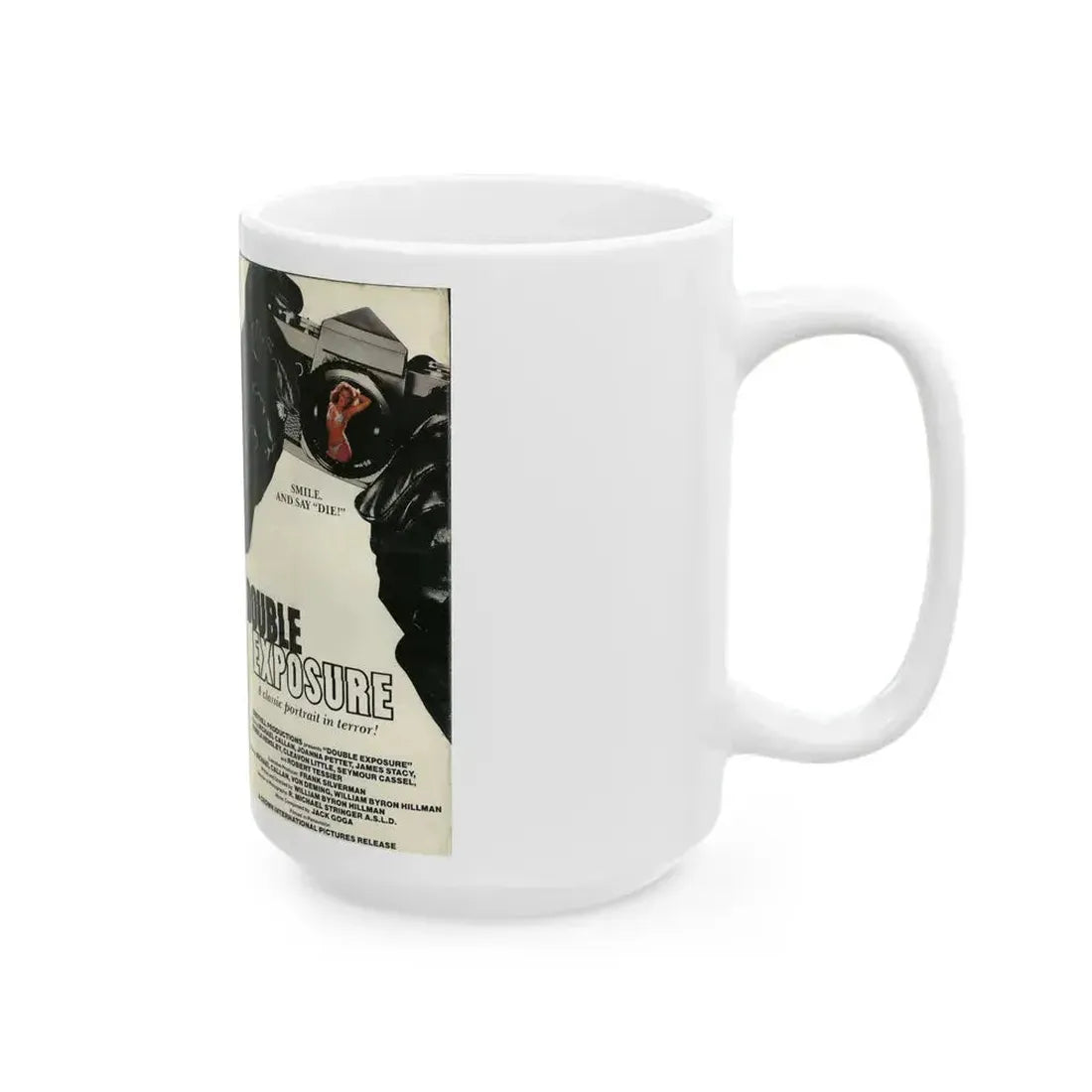 DOUBLE EXPOSURE (VHS COVER) - White Coffee Mug - Go Mug Yourself