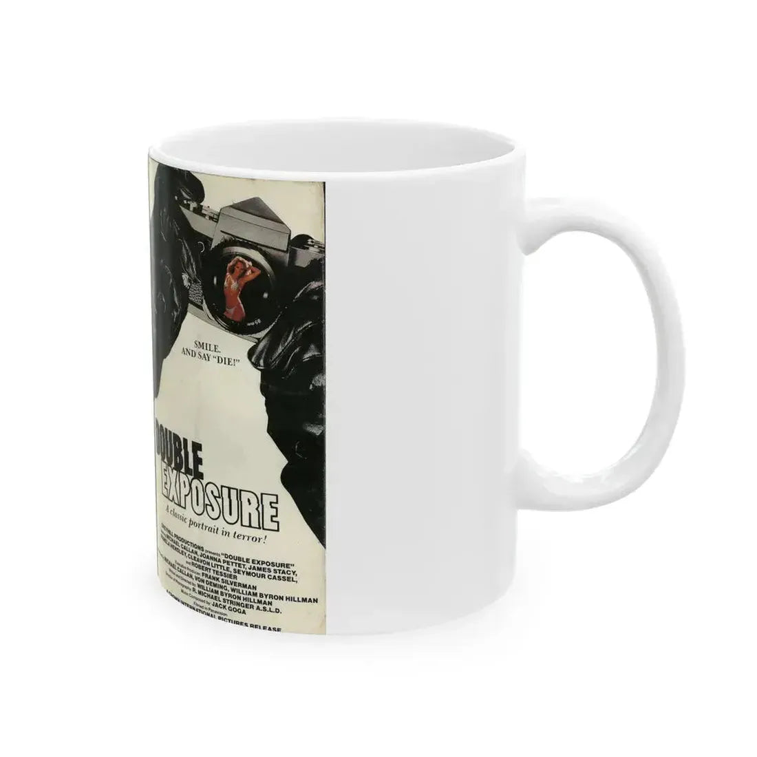DOUBLE EXPOSURE (VHS COVER) - White Coffee Mug - Go Mug Yourself