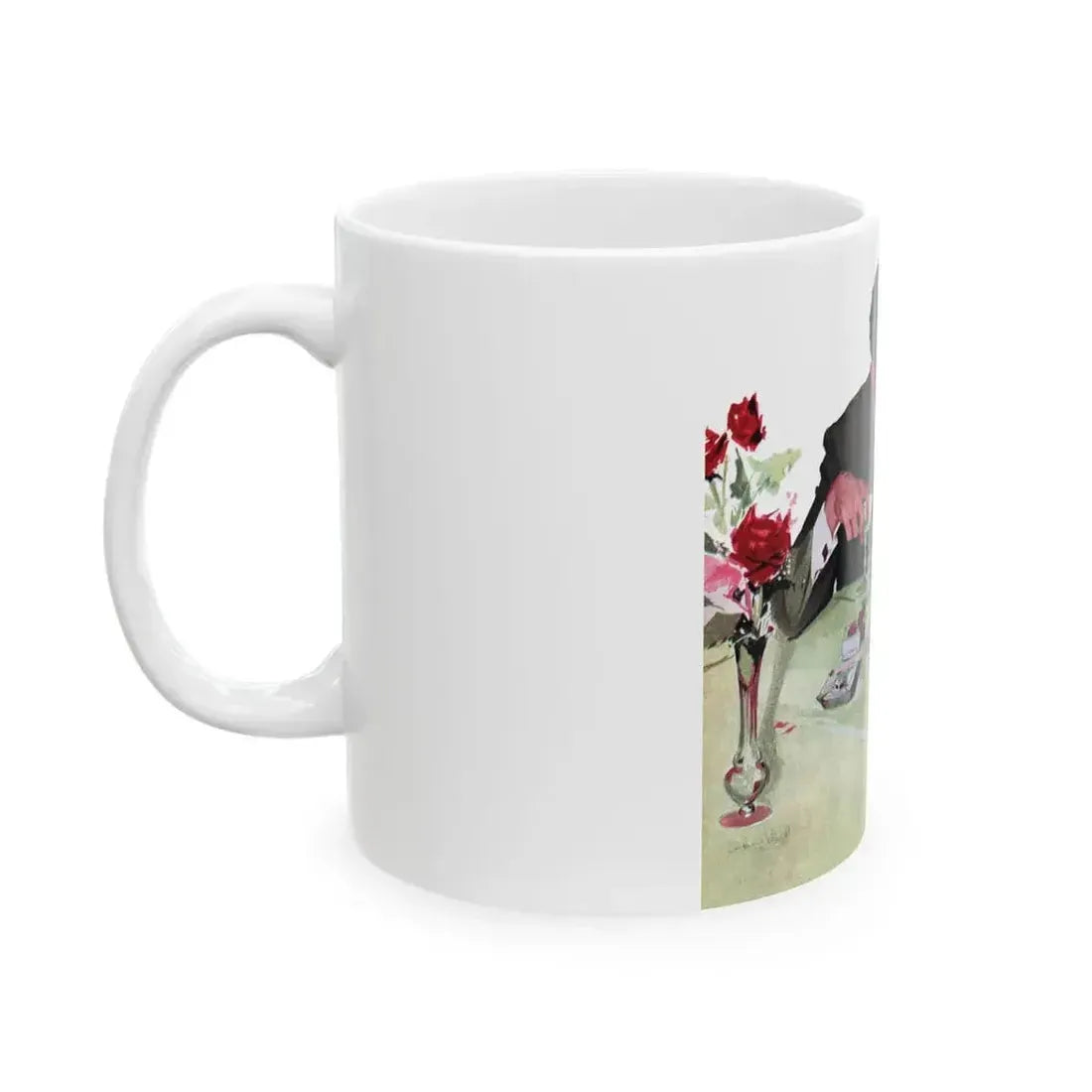 Double Solitaire, Collier's, October 11, 1952 - White Coffee Mug - Go Mug Yourself