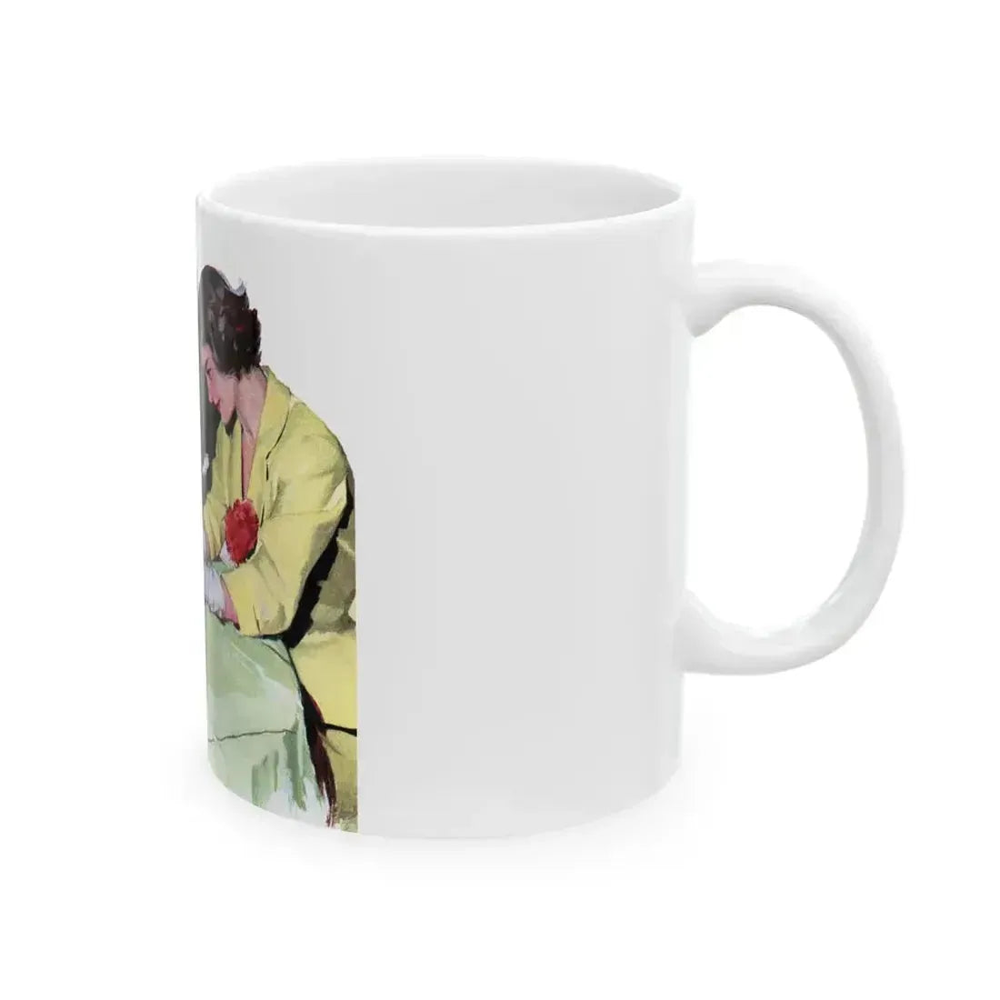 Double Solitaire, Collier's, October 11, 1952 - White Coffee Mug - Go Mug Yourself