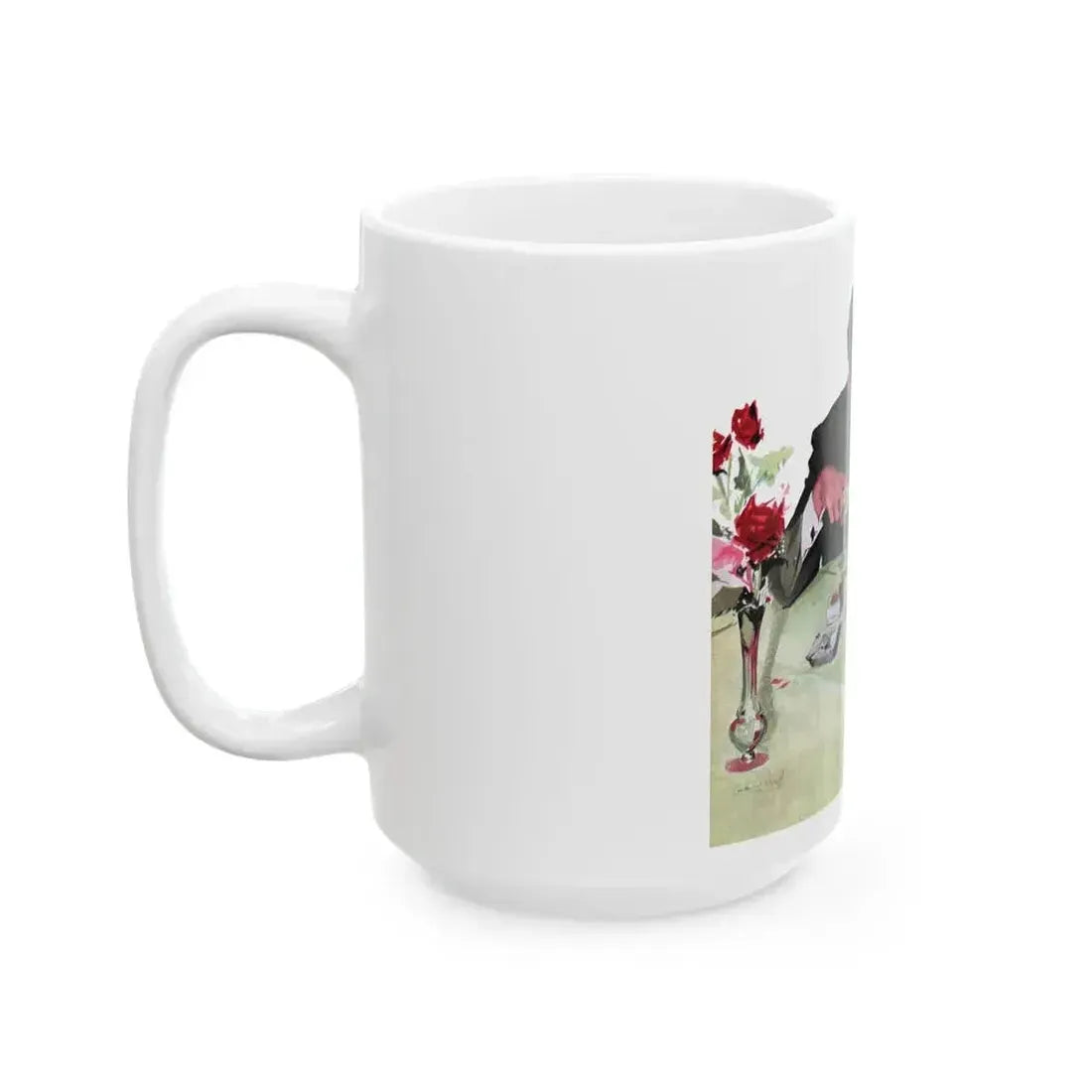 Double Solitaire, Collier's, October 11, 1952 - White Coffee Mug - Go Mug Yourself