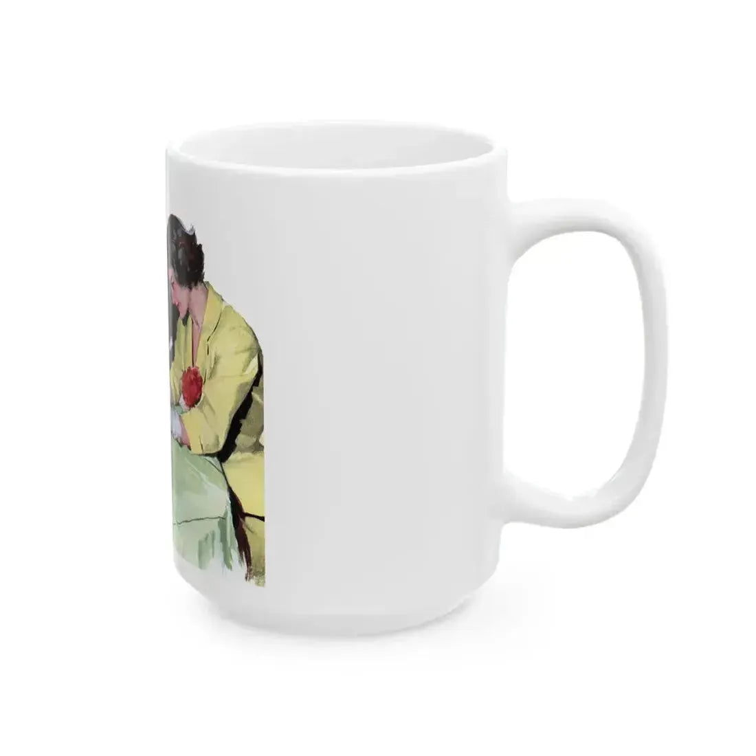 Double Solitaire, Collier's, October 11, 1952 - White Coffee Mug - Go Mug Yourself