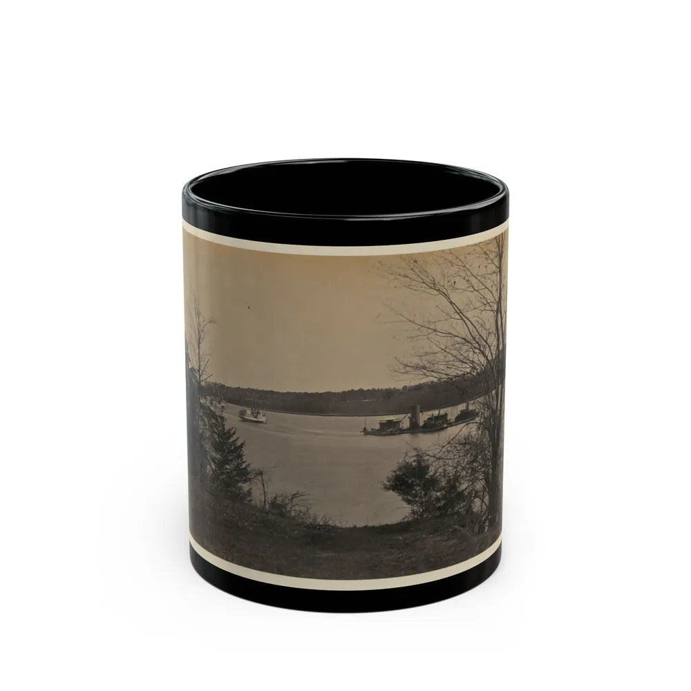 Double Turreted Ironclad Monitor Onandaga, James River (U.S. Civil War) Black Coffee Mug-11oz-Go Mug Yourself