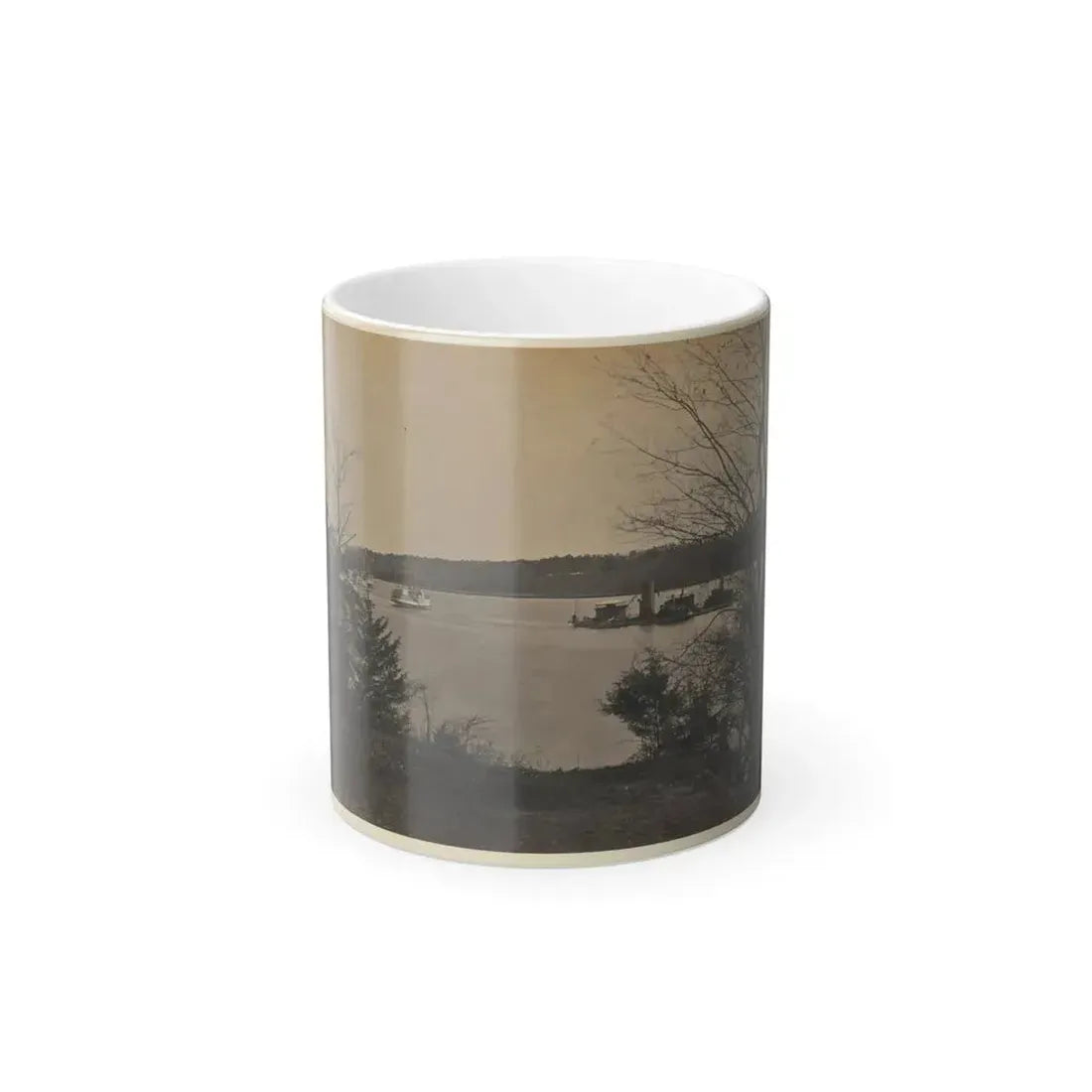 Double Turreted Ironclad Monitor  Onandaga,  James River (U.S. Civil War) Color Changing Coffee Mug 11oz Default Title 11oz - Go Mug Yourself