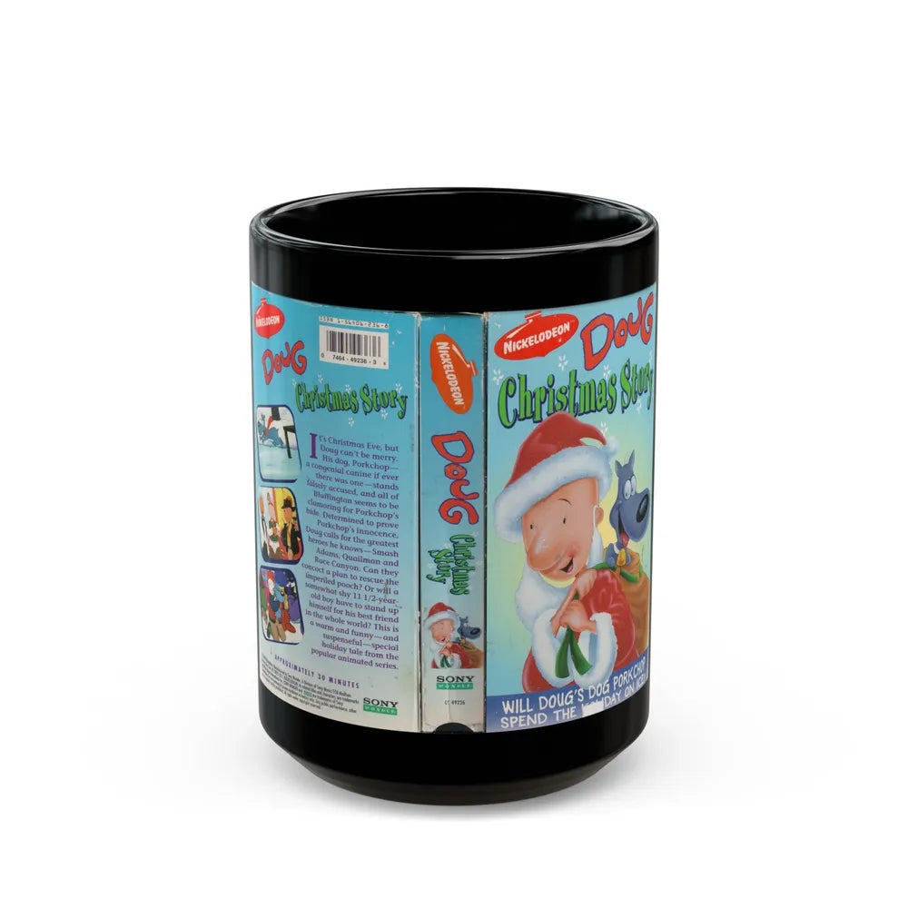 DOUG CHRISTMAS STORY (VHS COVER) - Black Coffee Mug-15oz-Go Mug Yourself