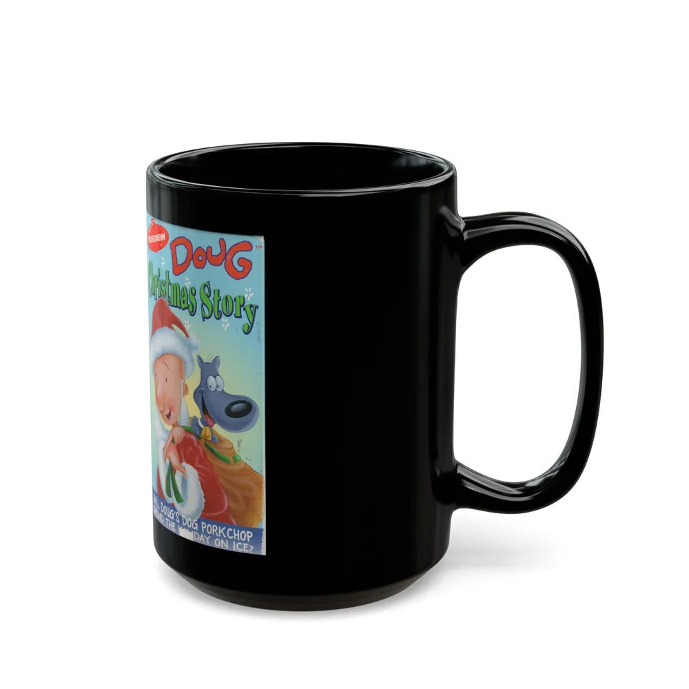 DOUG CHRISTMAS STORY (VHS COVER) - Black Coffee Mug-Go Mug Yourself