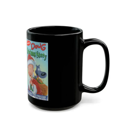 DOUG CHRISTMAS STORY (VHS COVER) - Black Coffee Mug - Go Mug Yourself