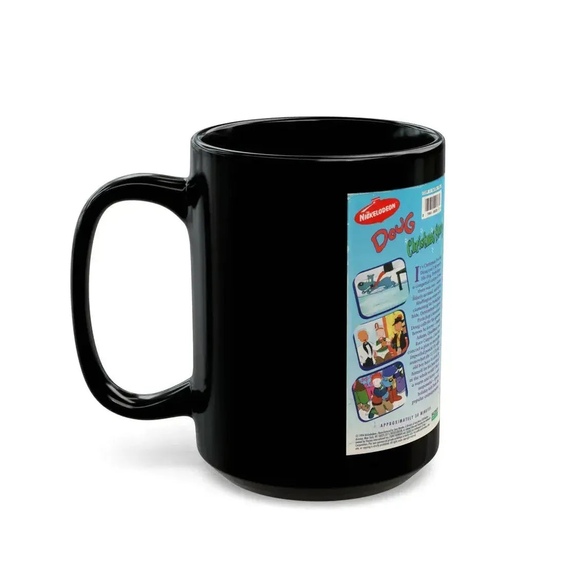 DOUG CHRISTMAS STORY (VHS COVER) - Black Coffee Mug - Go Mug Yourself