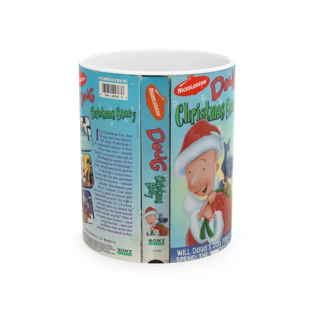 DOUG CHRISTMAS STORY (VHS COVER) - White Coffee Mug 11oz - Go Mug Yourself