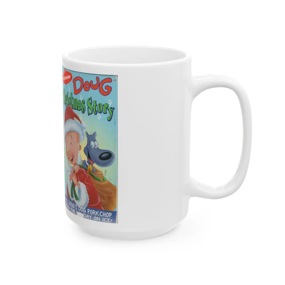 DOUG CHRISTMAS STORY (VHS COVER) - White Coffee Mug-Go Mug Yourself