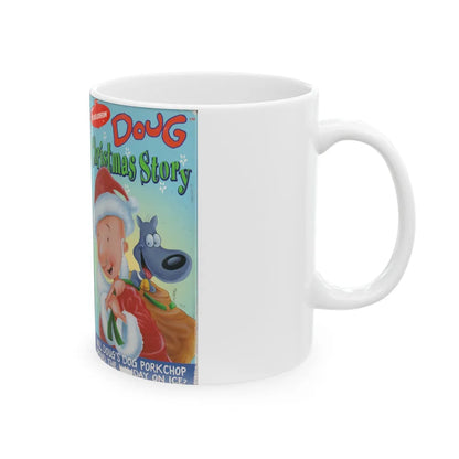 DOUG CHRISTMAS STORY (VHS COVER) - White Coffee Mug-Go Mug Yourself