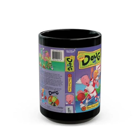 DOUG SLAM DUNK DOUG (VHS COVER) - Black Coffee Mug 15oz - Go Mug Yourself