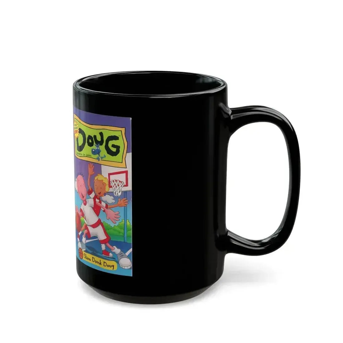 DOUG SLAM DUNK DOUG (VHS COVER) - Black Coffee Mug - Go Mug Yourself